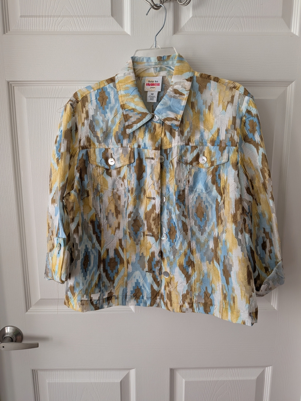 Ruby Rd. Printed Button Jacket